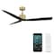 Modern Forms Fans Spinster Indoor or Outdoor Smart Ceiling Fan 3000K LED in Soft Brass/Matte Black FR-W2404-60L-SB/MB - alternate 1